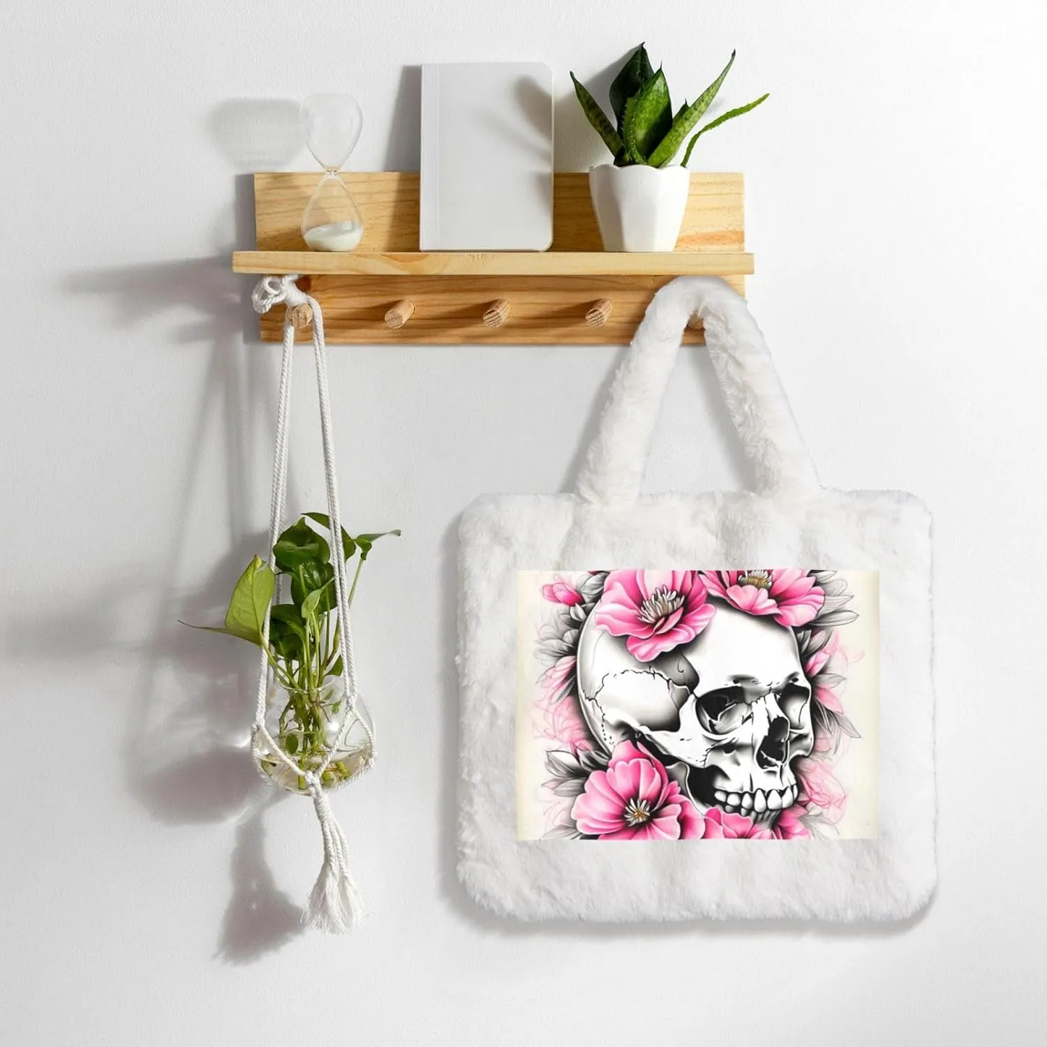 Fluffy Purses for Women Cute Fuzzy Tote Handbag Plush Shoulder Bag Faux Fur Clutch Bag
