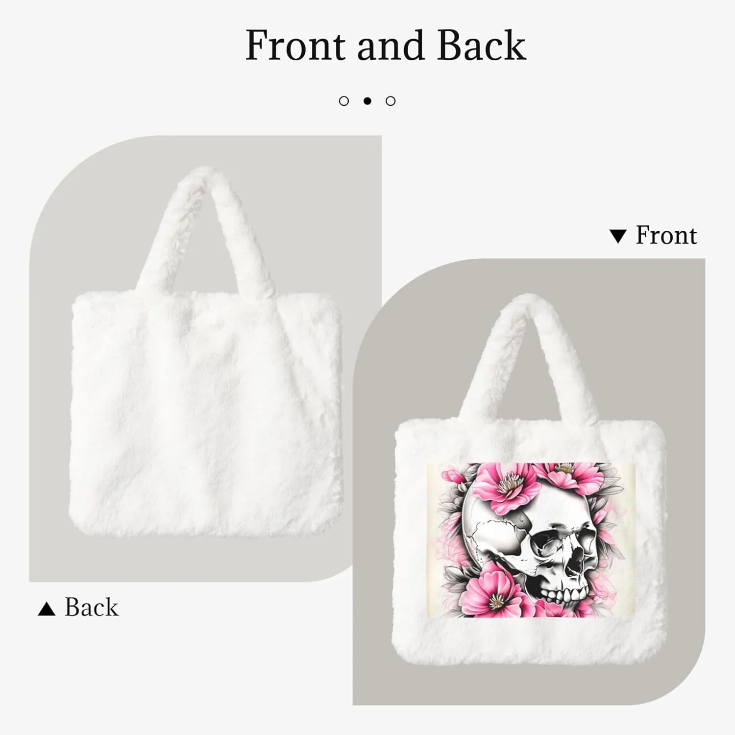 Fluffy Purses for Women Cute Fuzzy Tote Handbag Plush Shoulder Bag Faux Fur Clutch Bag