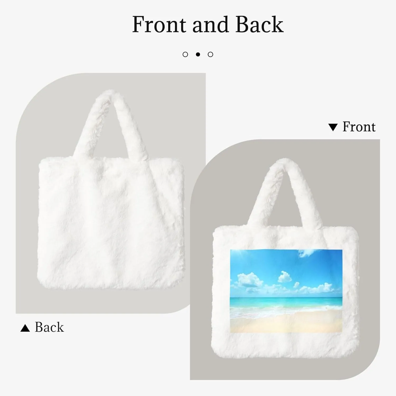 Fluffy Purses for Women Cute Fuzzy Tote Handbag Plush Shoulder Bag Faux Fur Clutch Bag