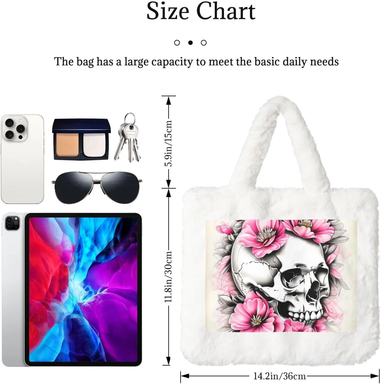 Fluffy Purses for Women Cute Fuzzy Tote Handbag Plush Shoulder Bag Faux Fur Clutch Bag