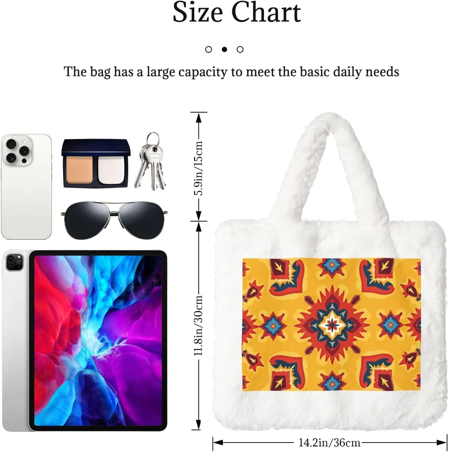 Fluffy Purses for Women Cute Fuzzy Tote Handbag Plush Shoulder Bag Faux Fur Clutch Bag