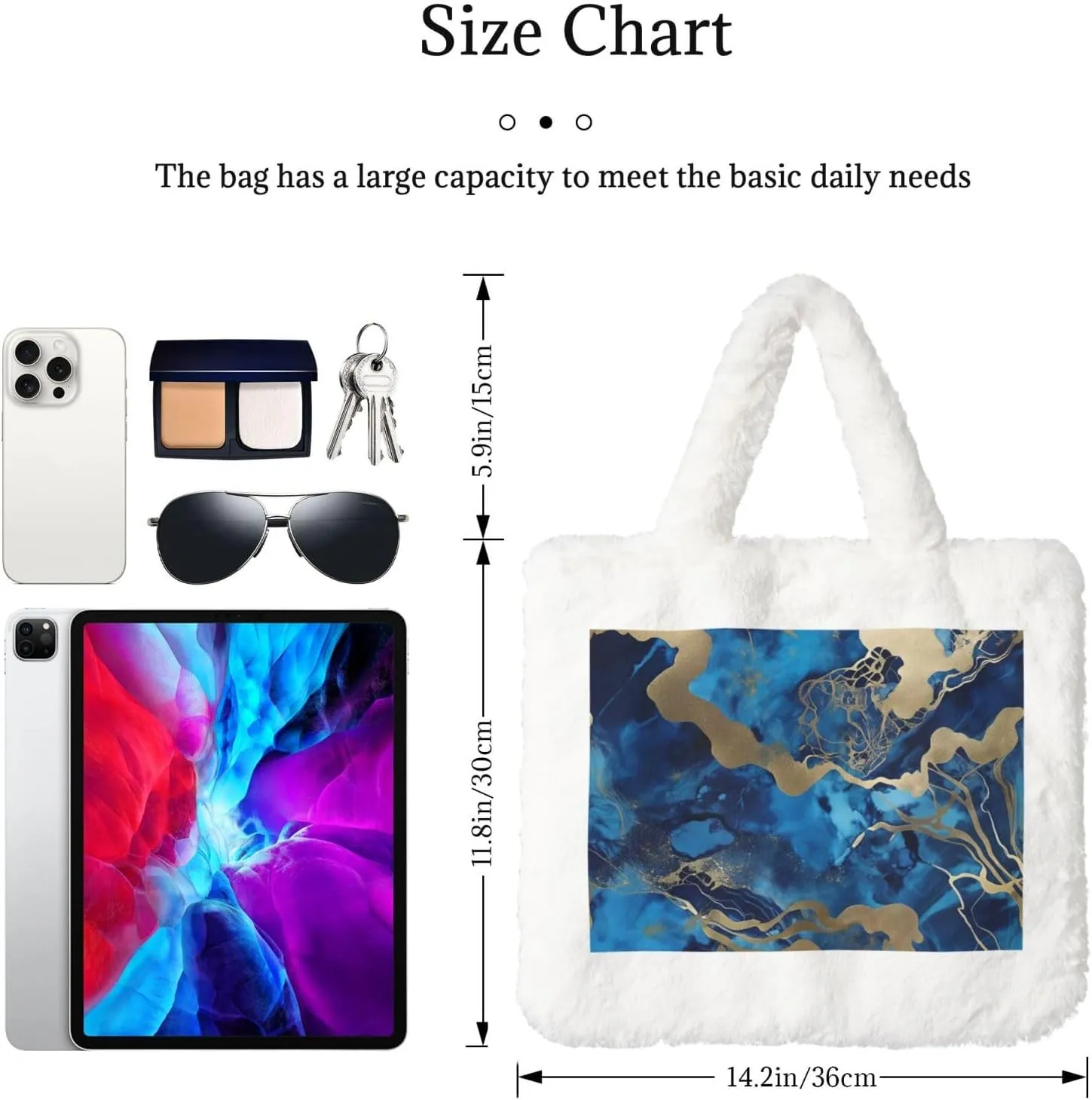 Fluffy Tote Bag for Women Plush Shoulder Purses Ladies Faux Fur Bag Top Handle Satchel Handbag Fall Winter