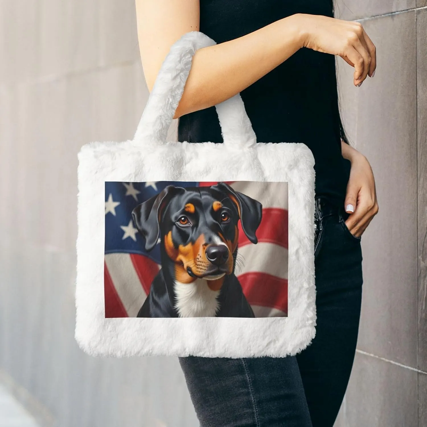 Fluffy Tote Bag for Women Plush Shoulder Purses Ladies Faux Fur Bag Top Handle Satchel Handbag Fall Winter