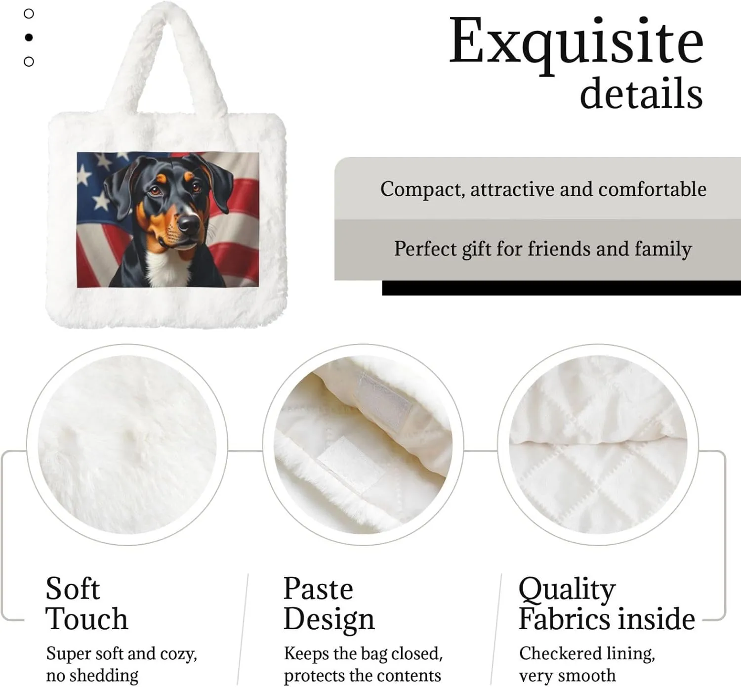 Fluffy Tote Bag for Women Plush Shoulder Purses Ladies Faux Fur Bag Top Handle Satchel Handbag Fall Winter
