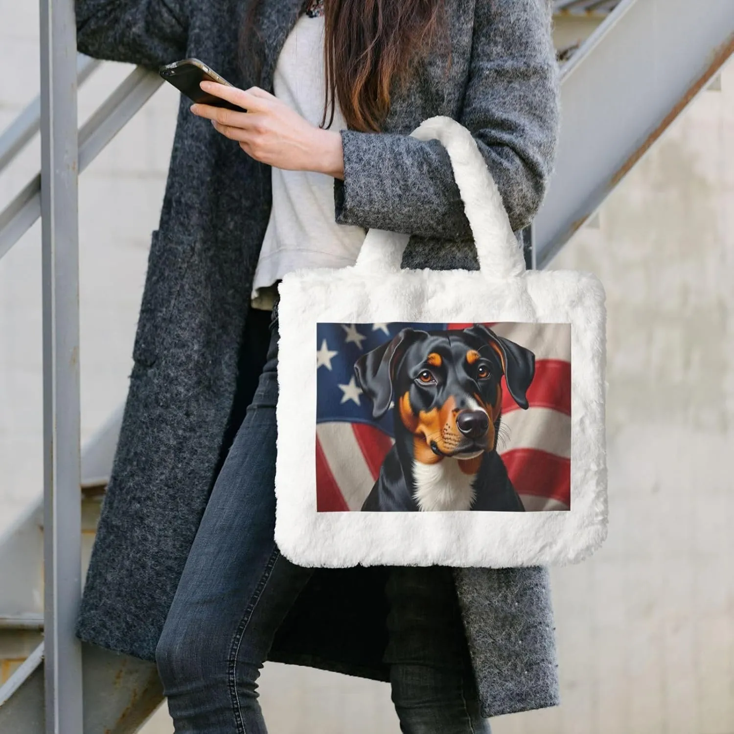 Fluffy Tote Bag for Women Plush Shoulder Purses Ladies Faux Fur Bag Top Handle Satchel Handbag Fall Winter