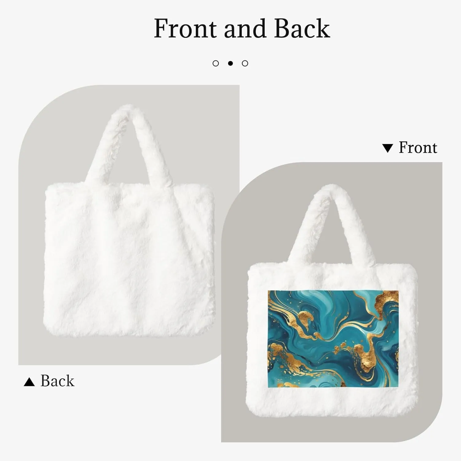 Fluffy Tote Bag for Women Plush Shoulder Purses Ladies Faux Fur Bag Top Handle Satchel Handbag Fall Winter