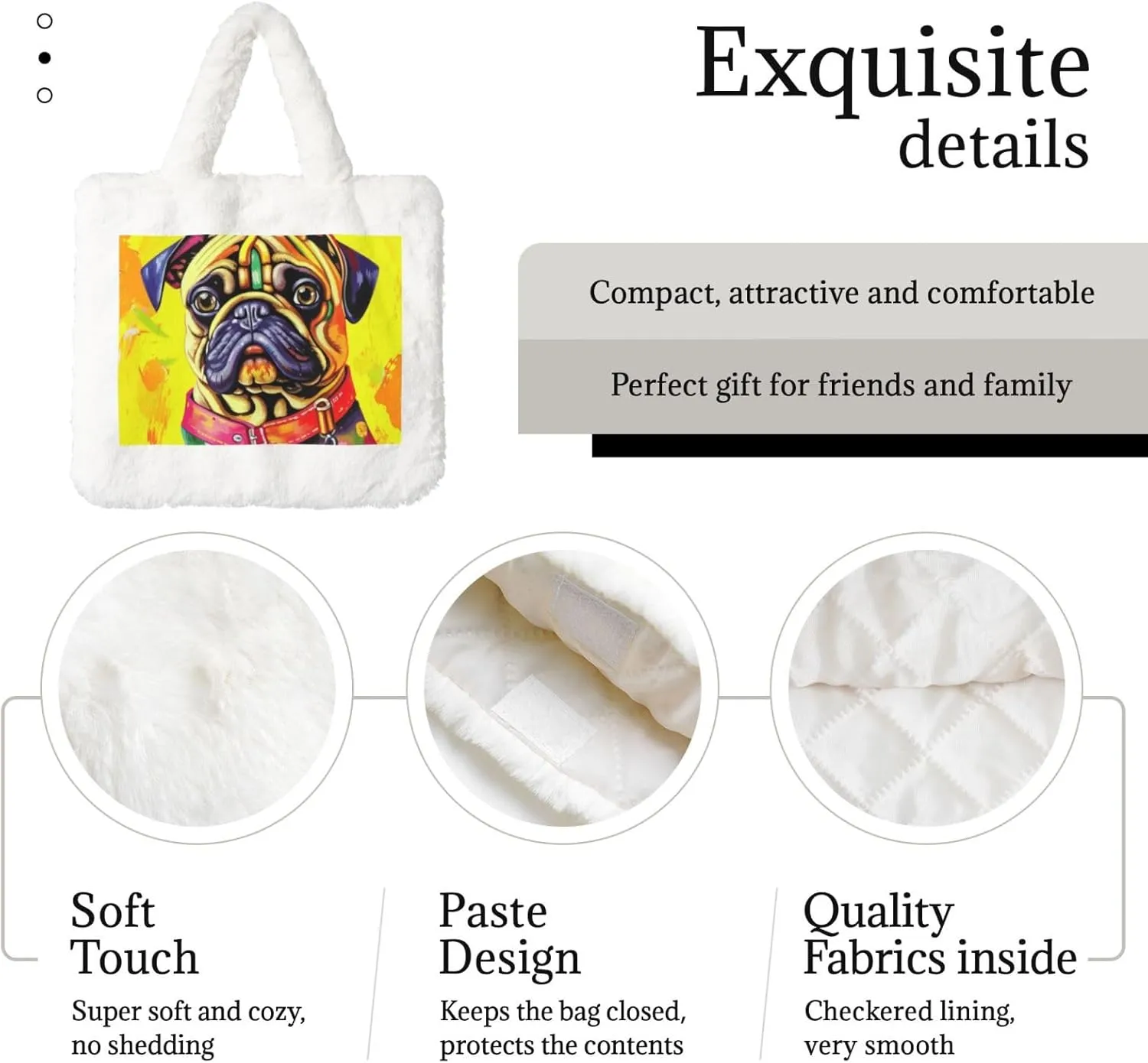Fluffy Tote Bag for Women Plush Shoulder Purses Ladies Faux Fur Bag Top Handle Satchel Handbag Fall Winter
