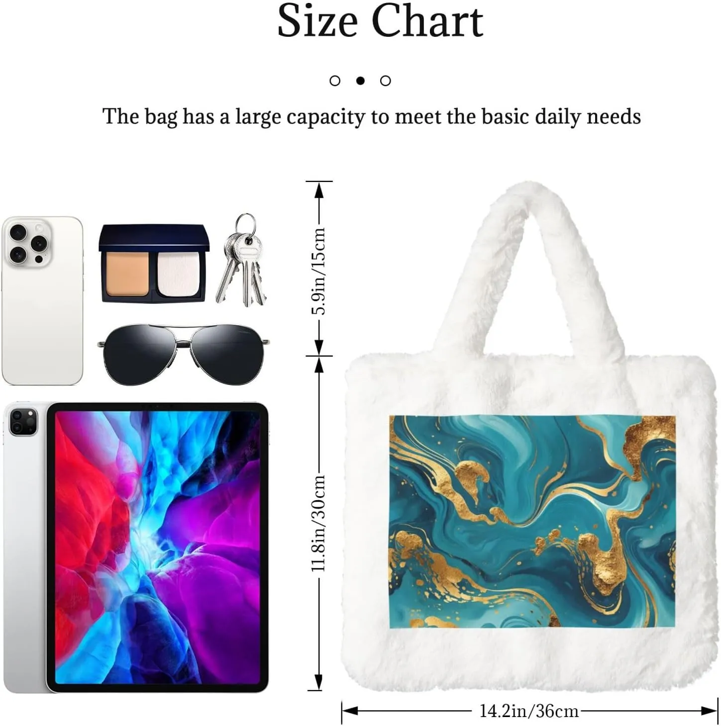 Fluffy Tote Bag for Women Plush Shoulder Purses Ladies Faux Fur Bag Top Handle Satchel Handbag Fall Winter