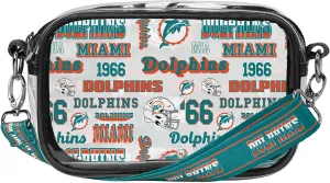 FOCO NFL Logo Retro Print Clear Crossbody Bag, Team Color