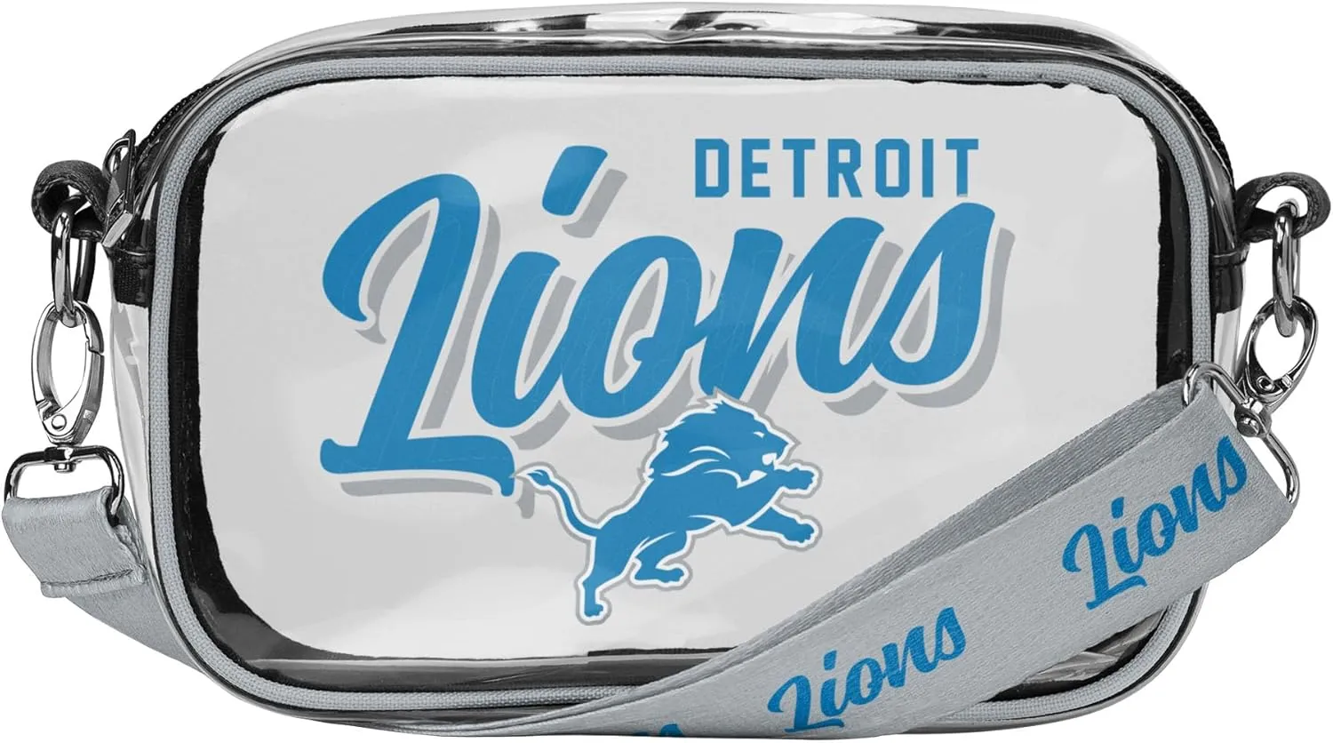 FOCO NFL Team Logo Monty Script Clear Crossbody Bag