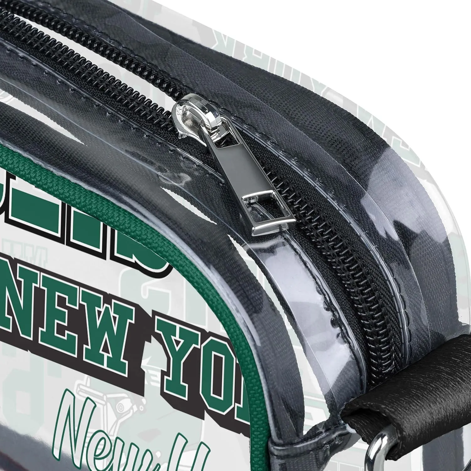 FOCO NFL Team Logo Retro Print Clear Crossbody Bag