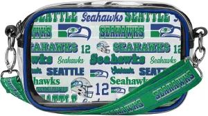 FOCO NFL Team Logo Retro Print Clear Crossbody Bag