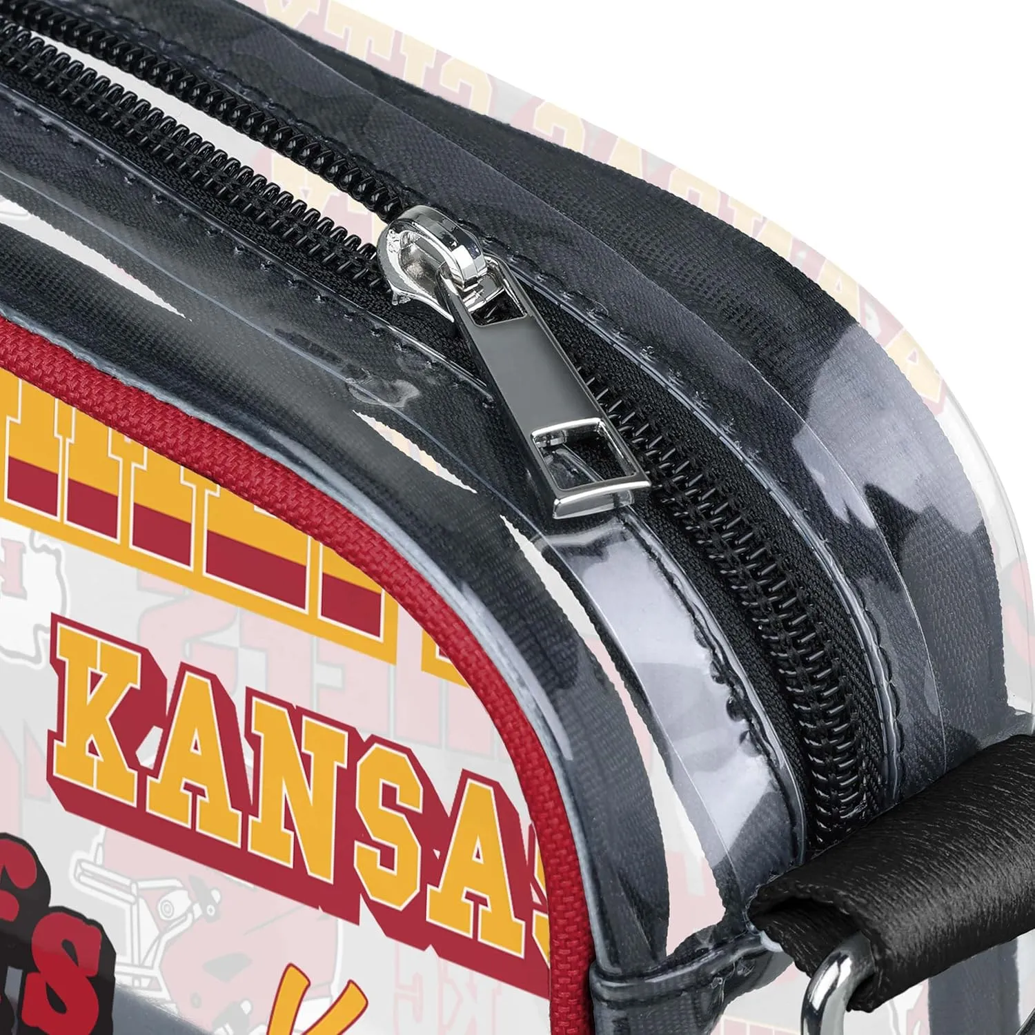 FOCO NFL Team Logo Retro Print Clear Crossbody Bag