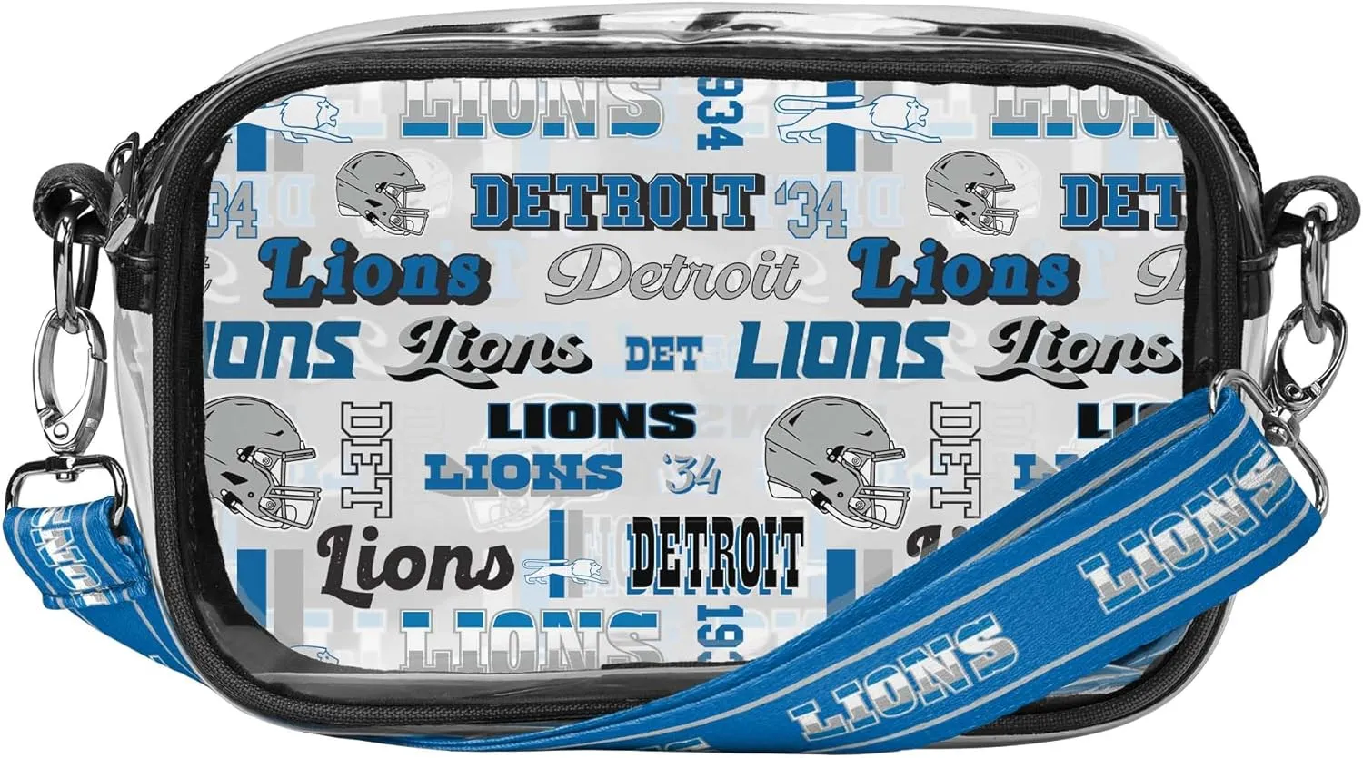 FOCO NFL Team Logo Retro Print Clear Crossbody Bag