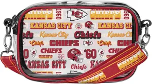 FOCO NFL Team Logo Retro Print Clear Crossbody Bag