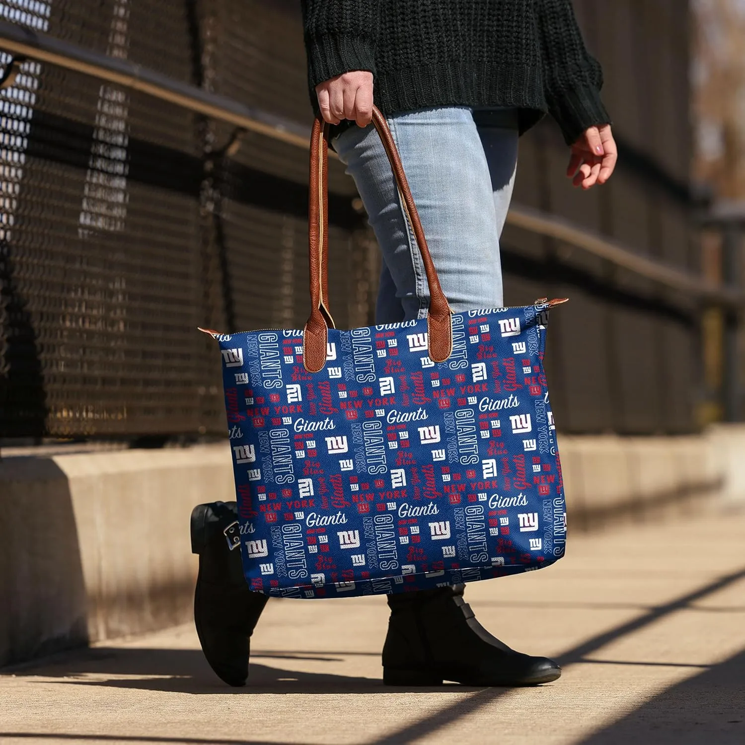 FOCO NFL Team Logo Spirited Style Printed Tote Bag