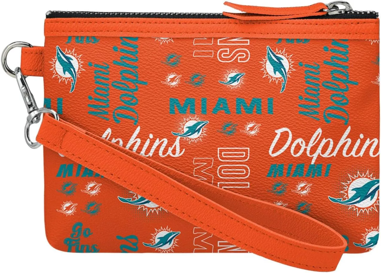 FOCO NFL Team Logo Spirited Style Printed Wristlet