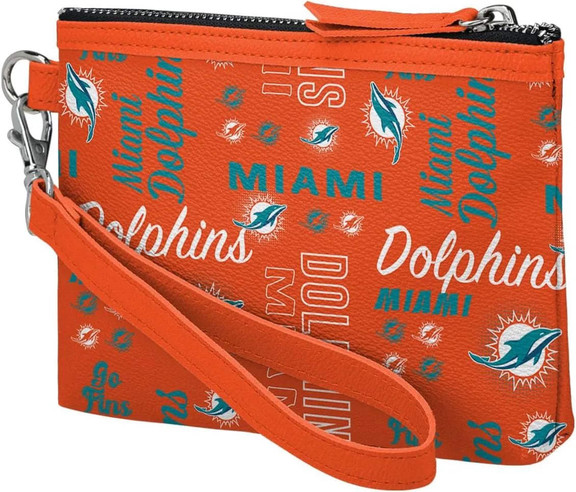 FOCO NFL Team Logo Spirited Style Printed Wristlet