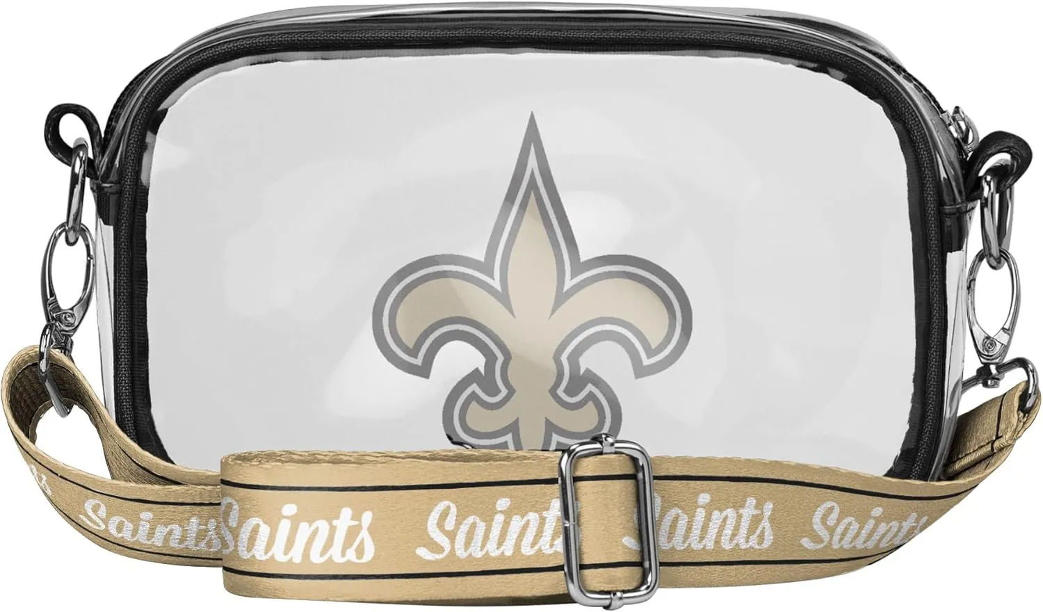FOCO NFL Team Logo Stripe Clear Crossbody Bag