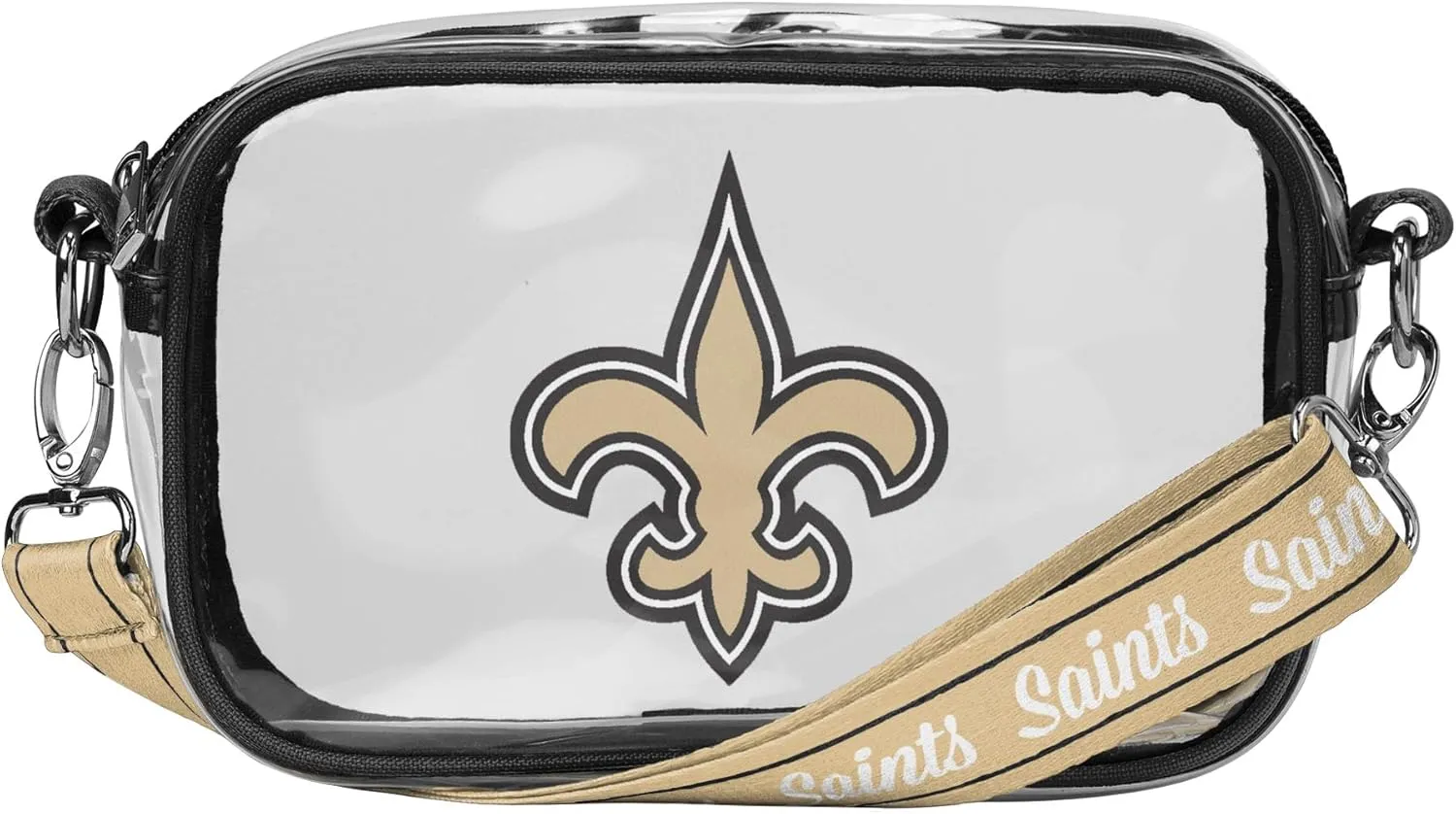 FOCO NFL Team Logo Stripe Clear Crossbody Bag