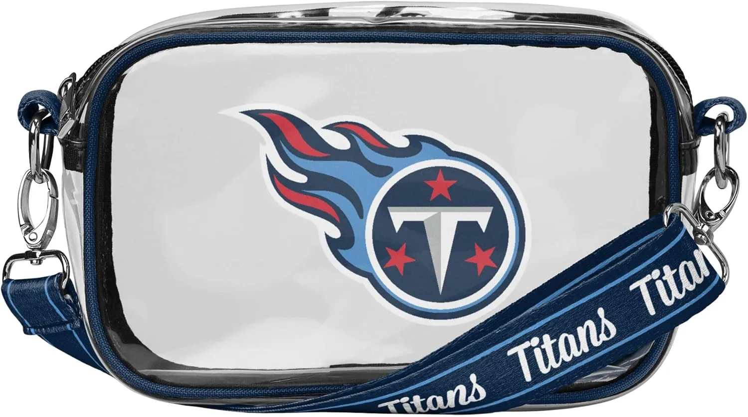 FOCO NFL Team Logo Stripe Clear Crossbody Bag