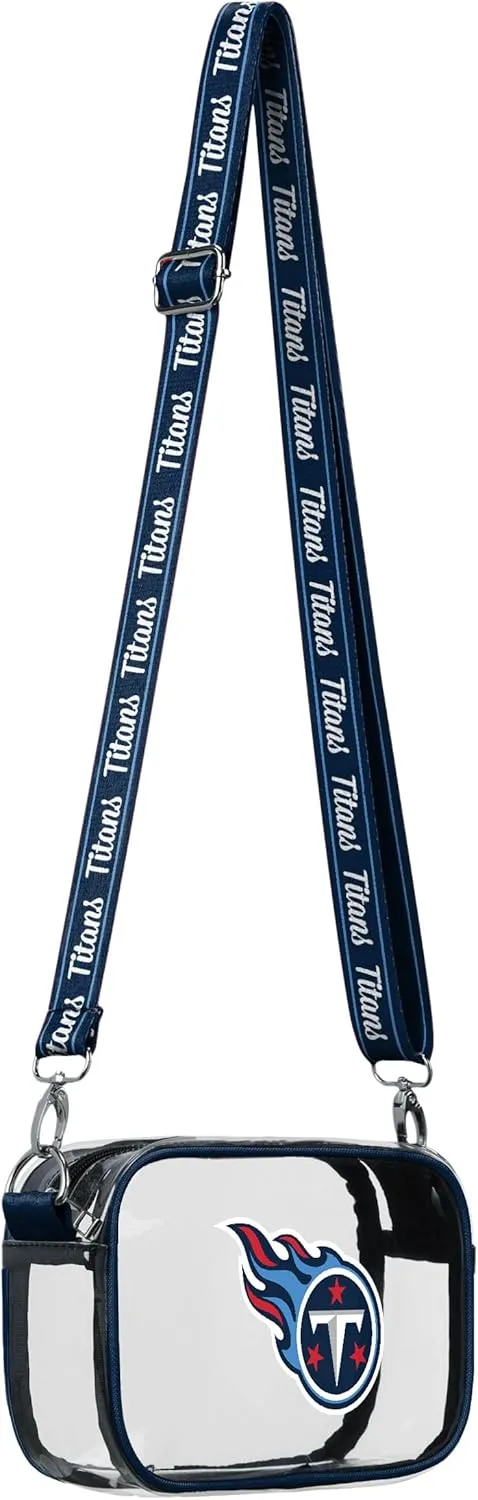 FOCO NFL Team Logo Stripe Clear Crossbody Bag