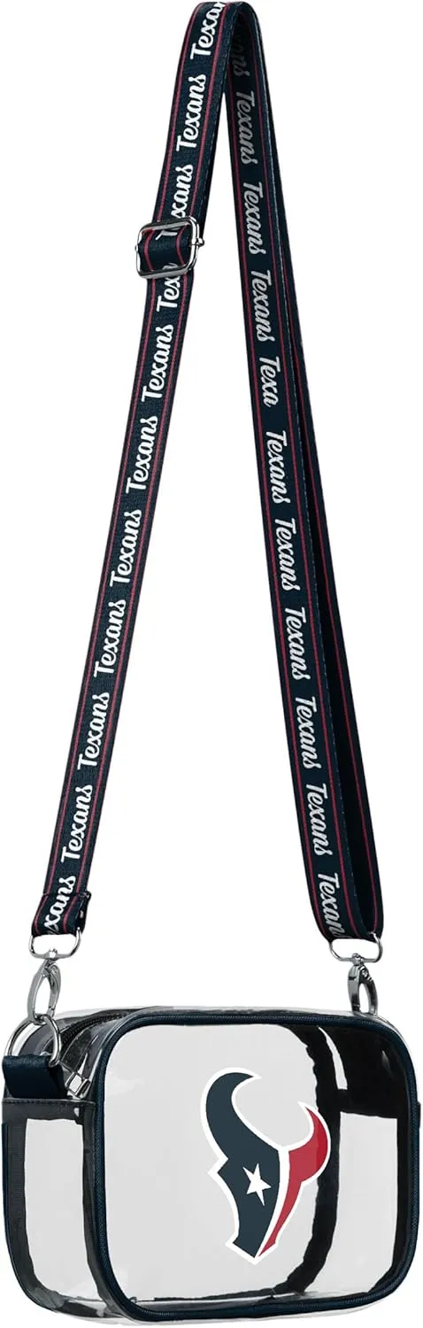 FOCO NFL Womens NFL Team Logo Stripe Clear Crossbody Bag