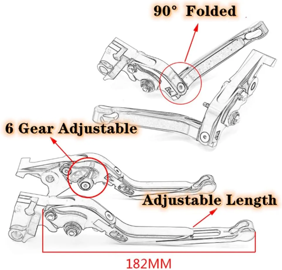 Foldable Retractable Brake Lever Clutch Lever for MV Agusta Superveloce 800 2023-2024, CNC Aluminum Alloy Made (Green)