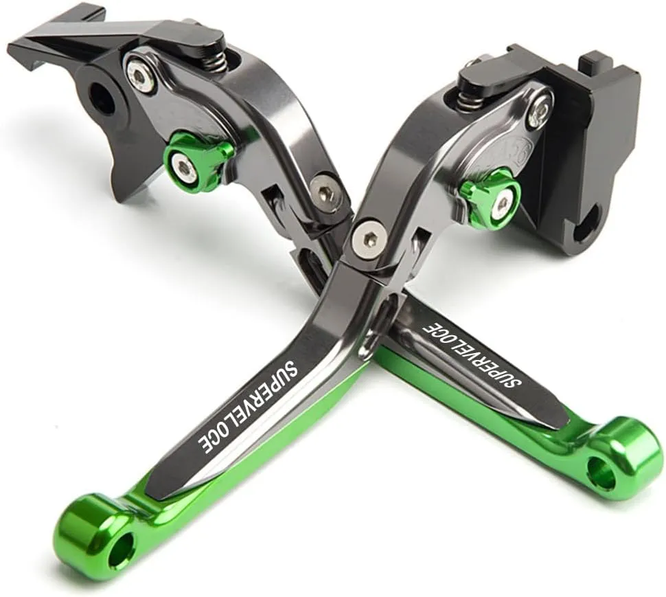 Foldable Retractable Brake Lever Clutch Lever for MV Agusta Superveloce 800 2023-2024, CNC Aluminum Alloy Made (Green)
