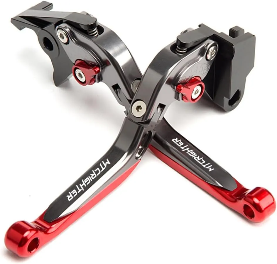 for CFMOTO Ibex 450 Ibex 800/ E/T/S Retractable Foldable Brake Lever Clutch Lever, CNC Aluminum Alloy Made (Red)