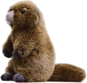 FRANKIEZHOU Realistic Groundhog Stuffed Animal- Brown 9In,Marmot Plush Toy Soft Toy for Boys Girl Toys,Gifts for Kids, Home Decor,Hugging Toy