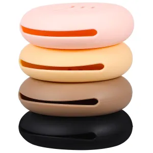 FRCOLOR 4pcs Silicone Makeup Sponge Holders Aesthetic Travel Essentials for Powder Puff Organizing Compact Beauty Sponge Case Lightweight and Convenient Storage