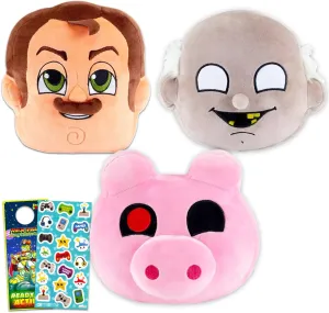 Frenemies Plush Toy Set - 3 Pack Bundle with 8" Plushies for Kids, Boys, Girls Featuring Mr. Peterson, Granny and Piggy, Plus Stickers, More | Frenemies Dolls Plush