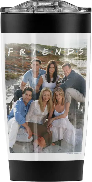 Friends Life'S A Beach Stainless Steel Tumbler 20 oz Coffee Travel Mug/Cup, Vacuum Insulated & Double Wall with Leakproof Sliding Lid