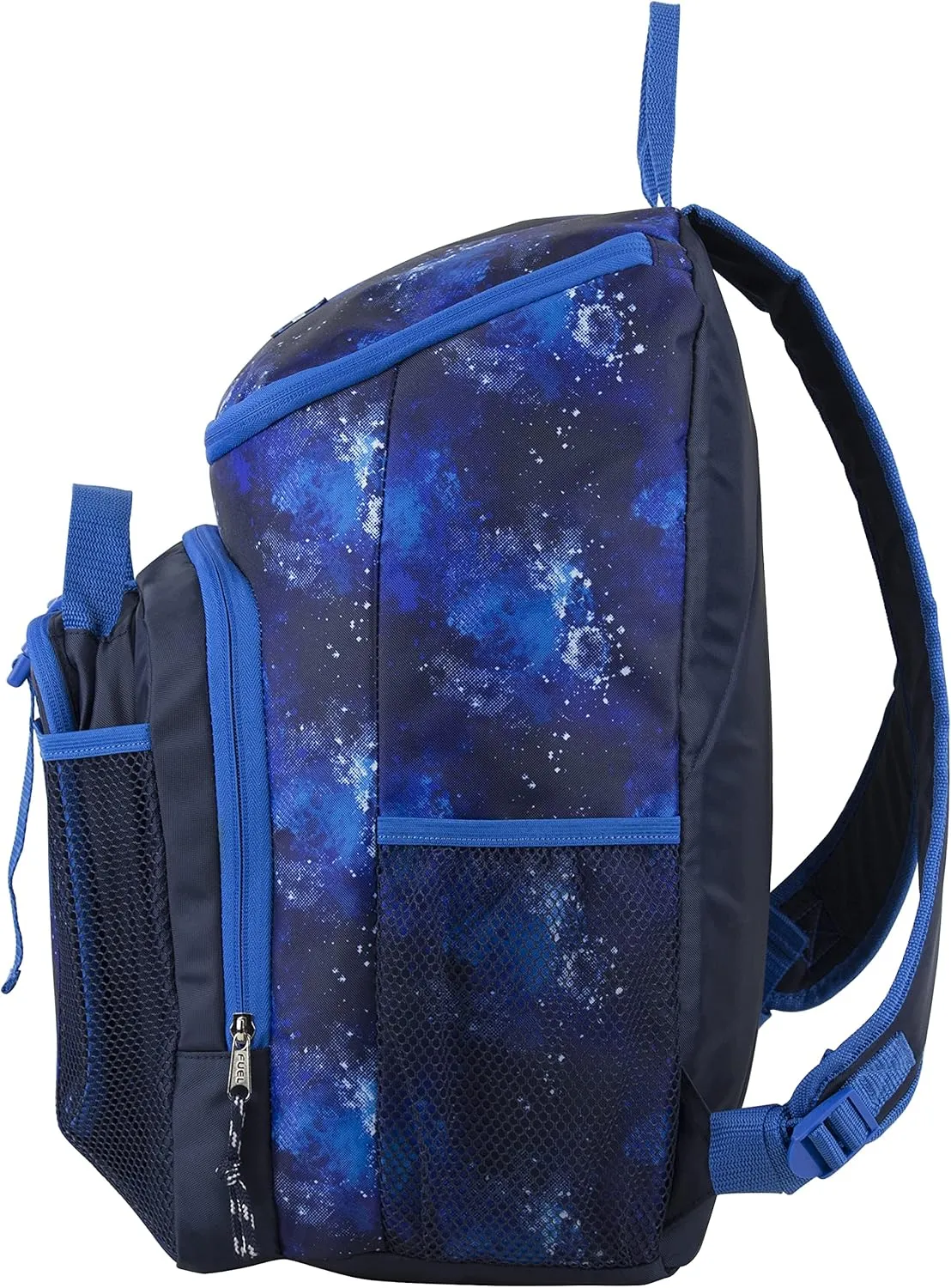 FUEL Lunch Backpack Set Teens Student Water Resistant Bookbag Bag Soft Reusable Insulated Cooler Lunch Box Thermal Travel Office Lunch Bag, Blue Galaxy
