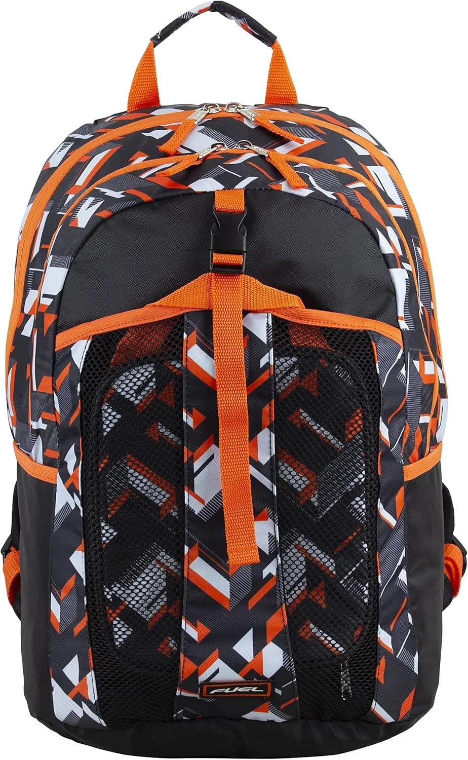 FUEL Lunch Backpack Set Teens Student Water Resistant Bookbag Bag Soft Reusable Insulated Cooler Lunch Box Thermal Travel Office Lunch Bag, Orange Tech