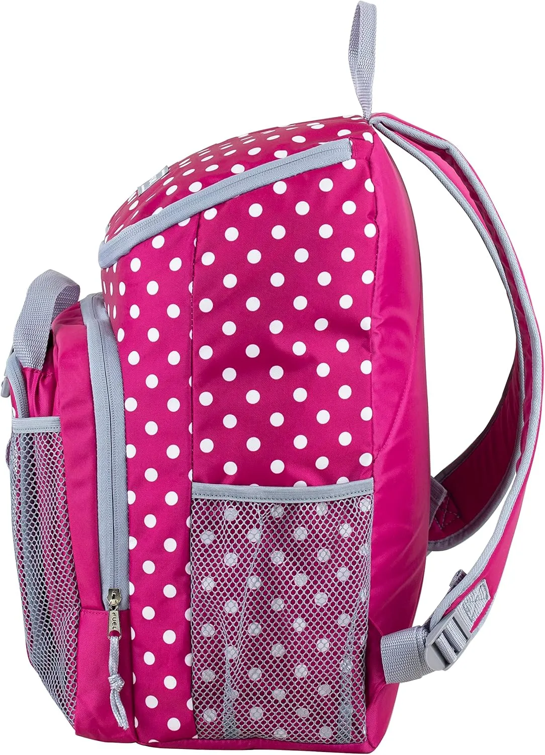 FUEL Lunch Backpack Set Water Resistant Bookbag Bag Soft Reusable Insulated Cooler Lunch Box Thermal Travel Office Lunch Bag, Pink Polka Dots