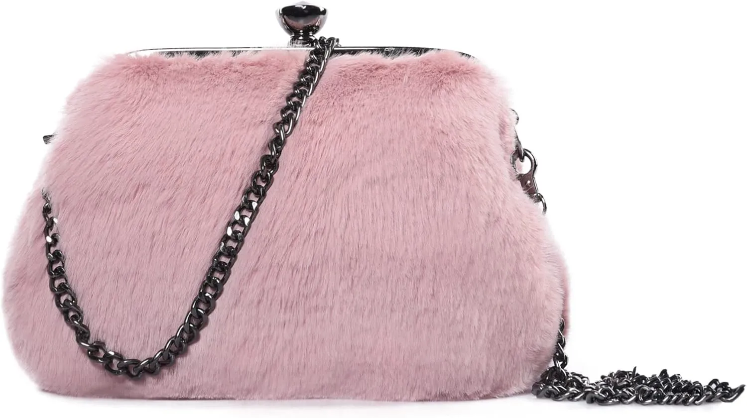 Fur Story Tote Bag Faux Fur Purses for Women Plush Handbag Fuzzy Shoulder Bag Big Capacity Black Purse for women’s Girls