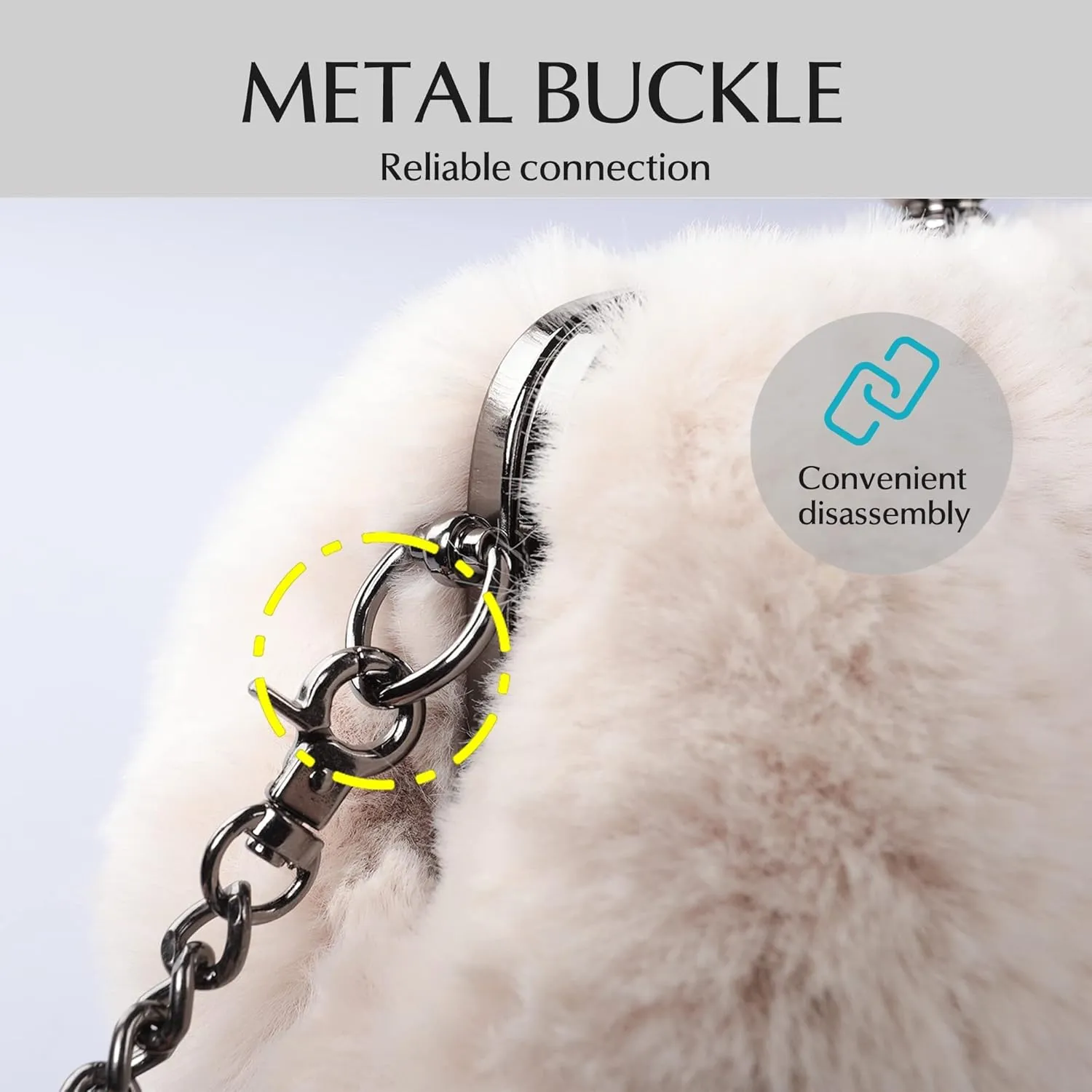 Fur Story Tote Bag Faux Fur Purses for Women Plush Handbag Fuzzy Shoulder Bag Big Capacity Black Purse for women’s Girls