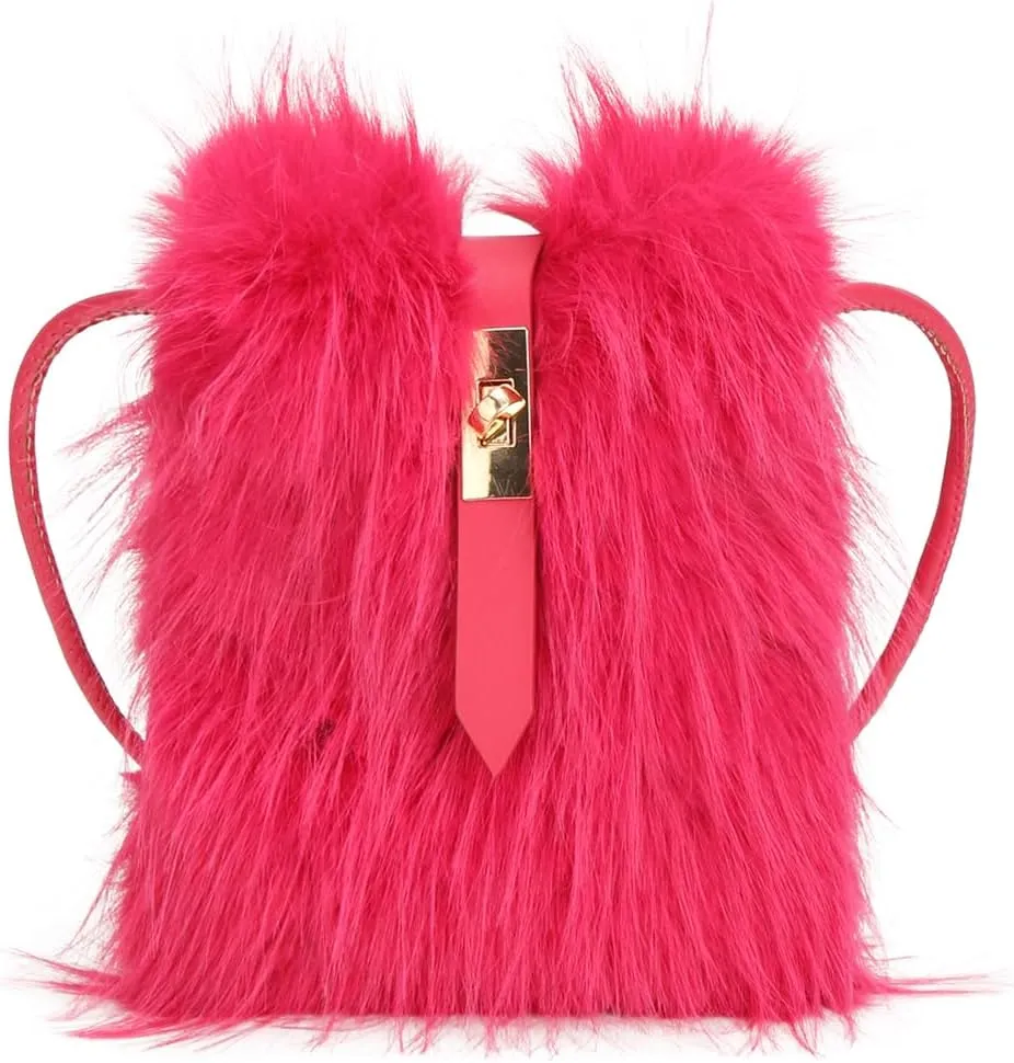 Furry Purse, Faux Fur Crossbody Bag Y2K Fluffy Bag Fuzzy Purses for Women