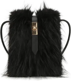 Furry Purse, Faux Fur Crossbody Bag Y2K Fluffy Bag Fuzzy Purses for Women