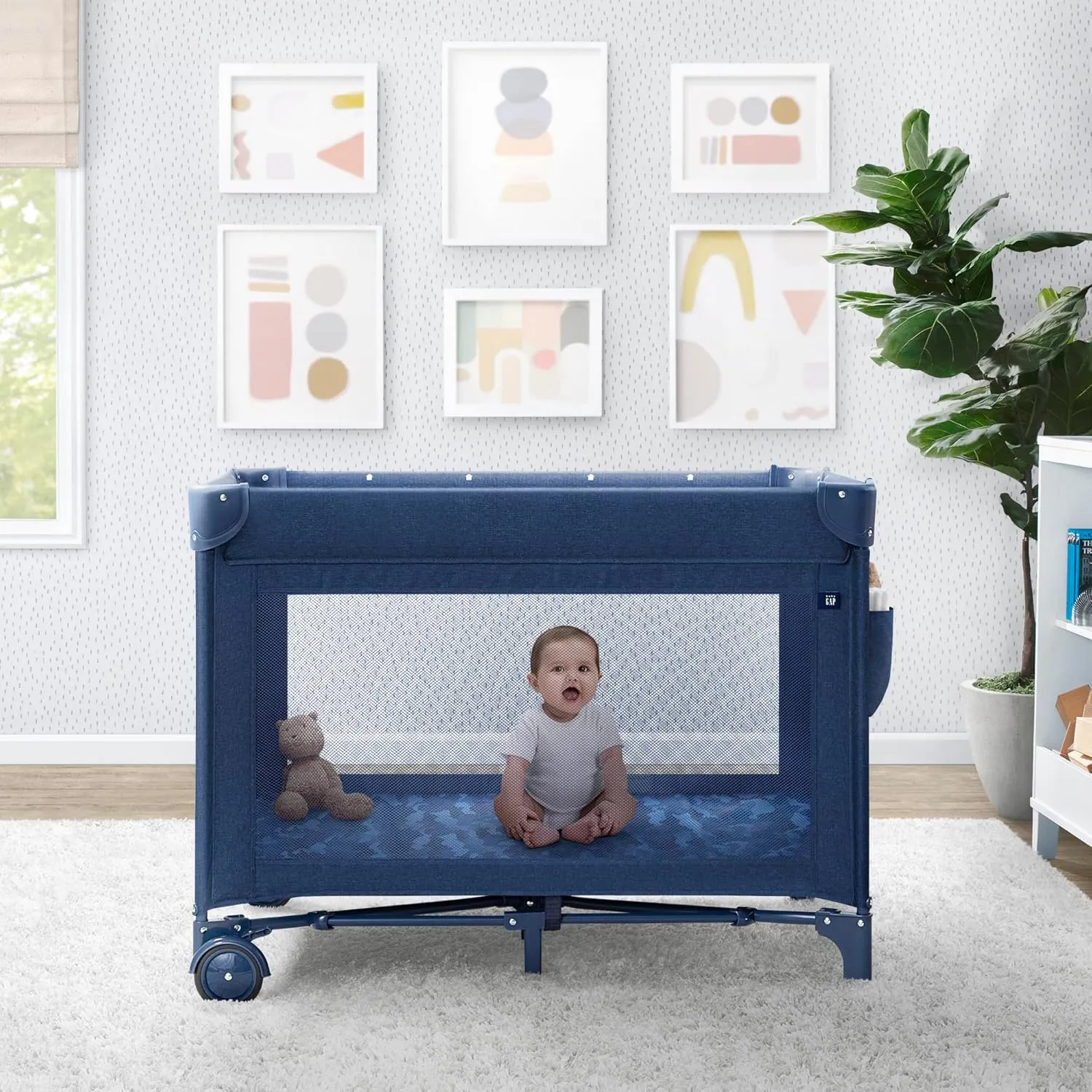 GAP babyGap Deluxe Play Yard, Navy Camo