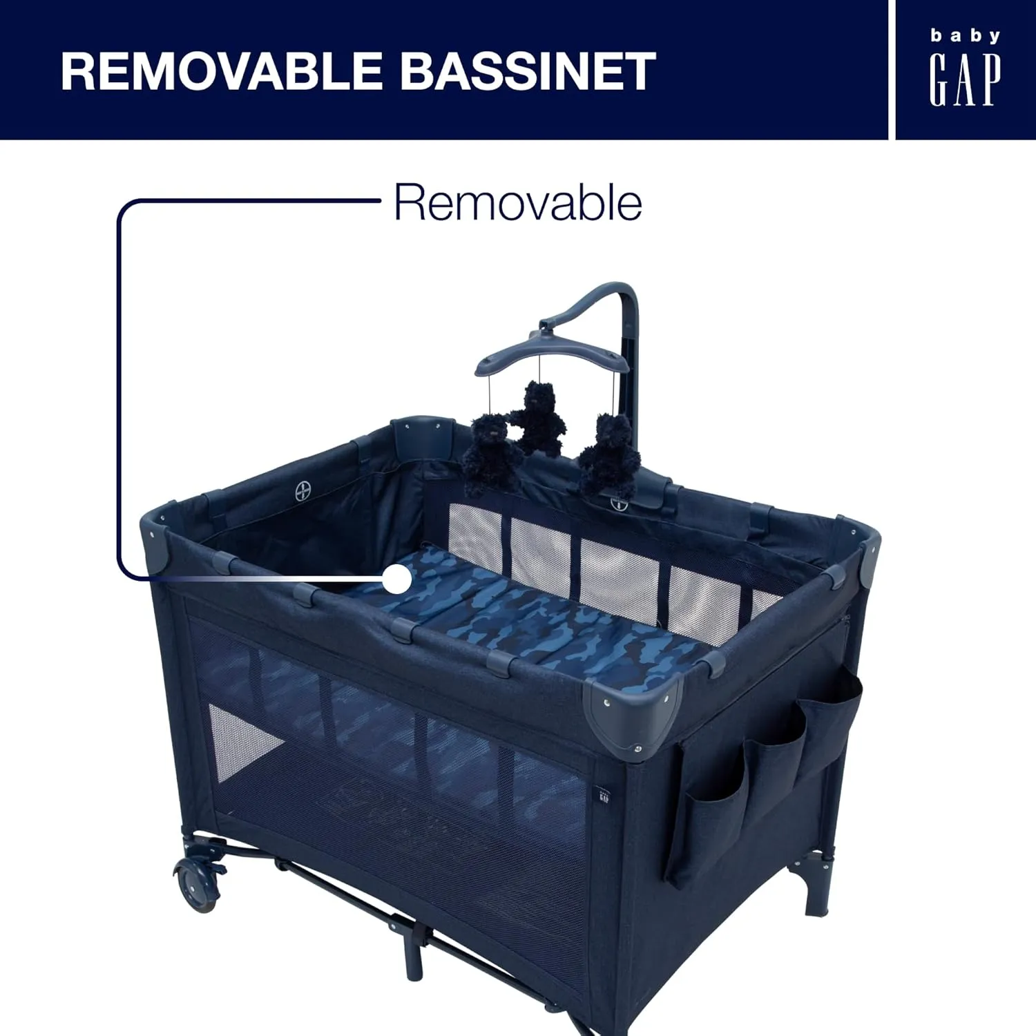 GAP babyGap Deluxe Play Yard, Navy Camo