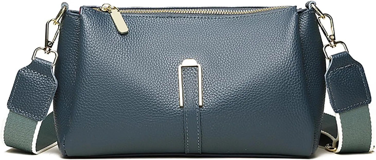 Genuine Leather Crossbody Purses for Women with Adjustable Shoulder Strap Women's Pockets Handbags