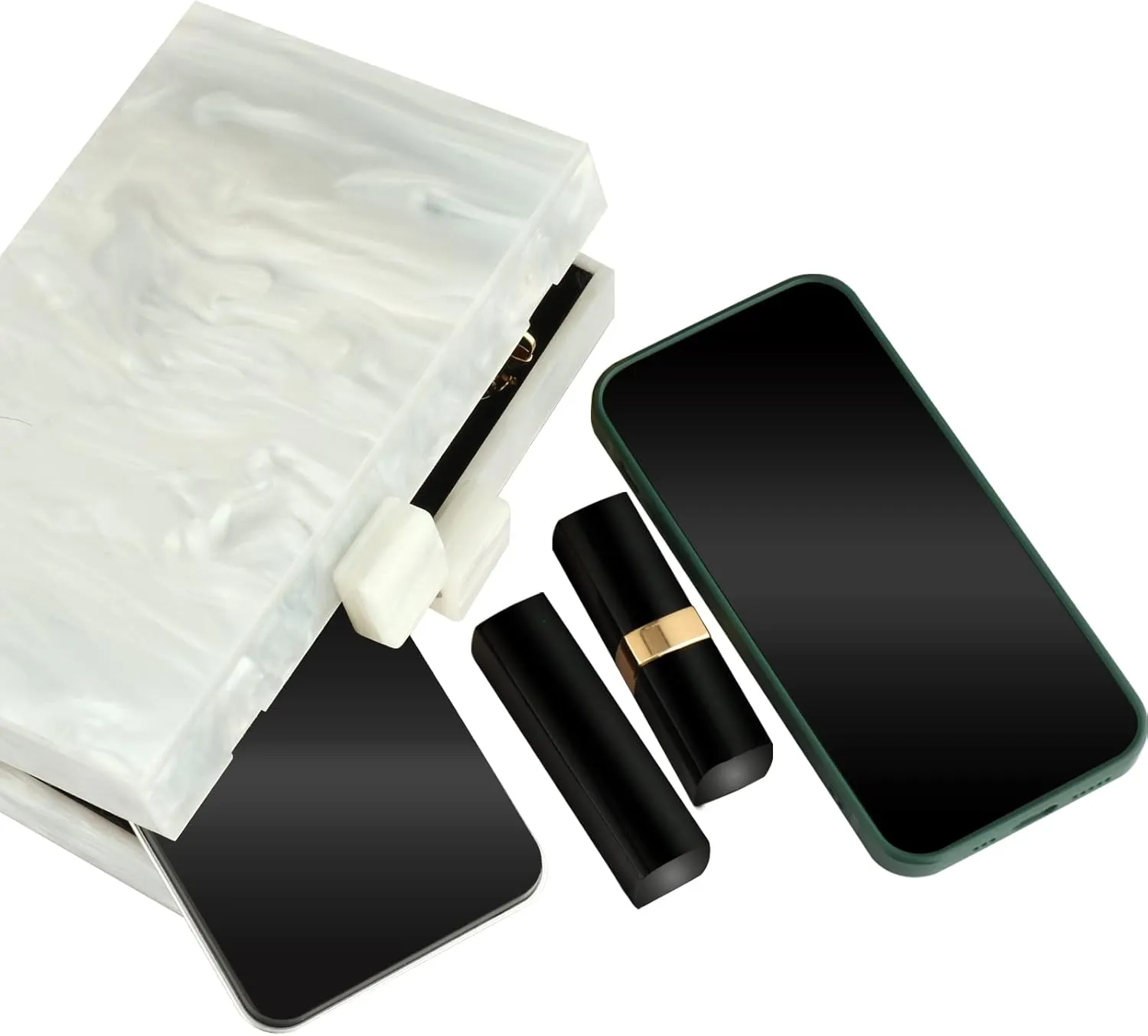 Gets Acrylic Clutch Purses for Women with Marbling Purses and Handbags Elegant Banquet Evening Crossbody Bag