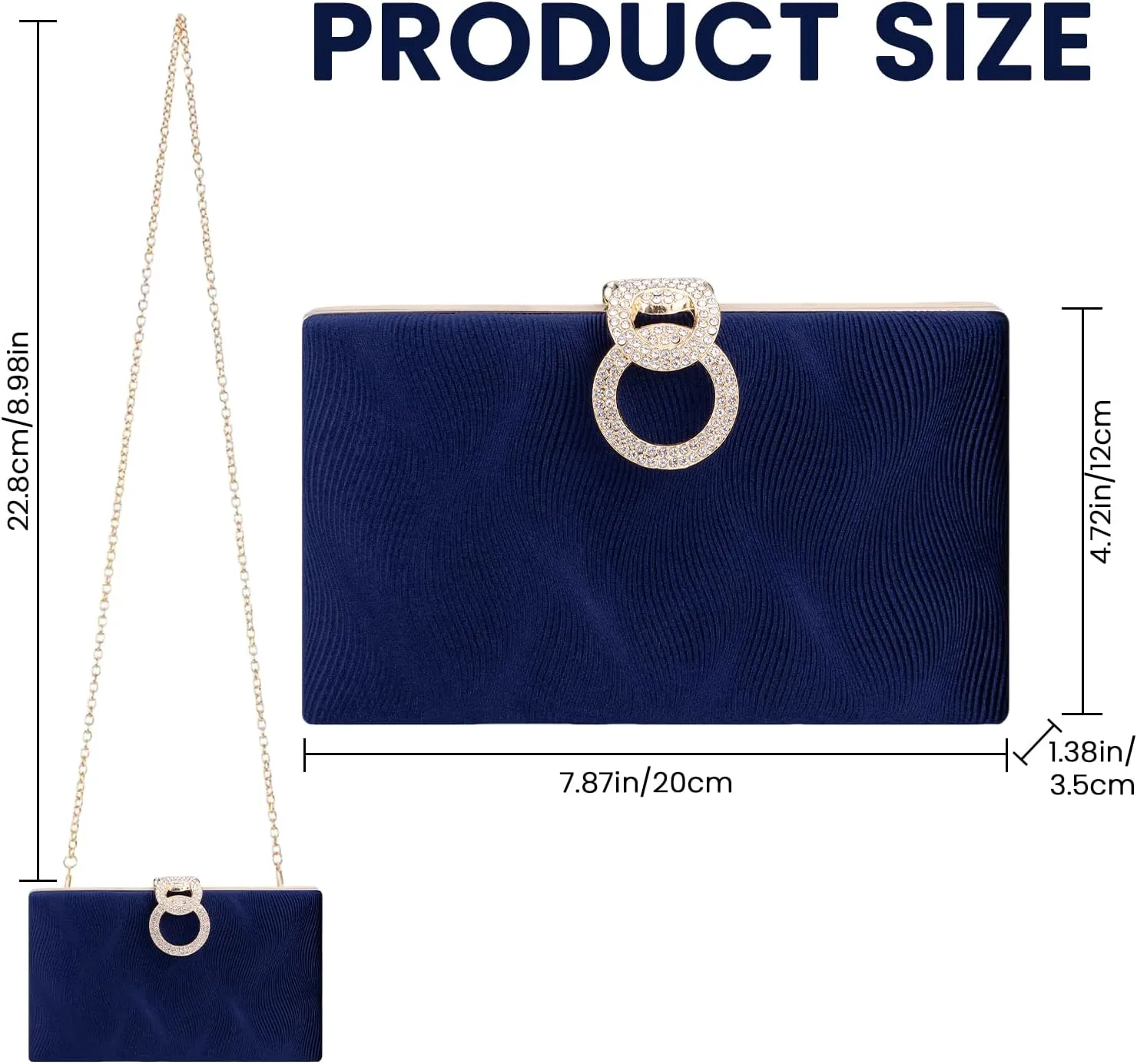 Gets Evening Clutch Purses for Women Handbags for Formal Bridal Wedding Party Cocktail Prom Small Crossbody Bag with Chain