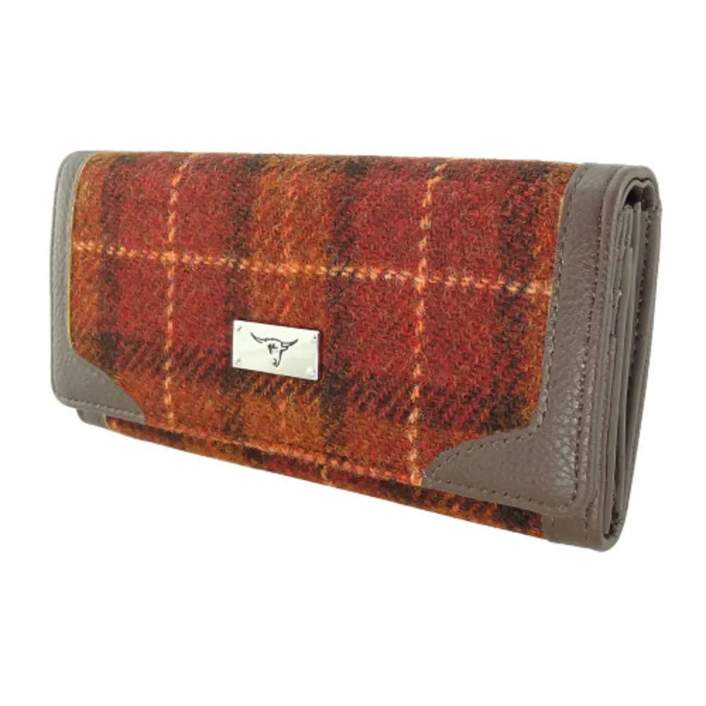 Glen Appin Bute Harris Tweed Long Fold-over Purse LB2000