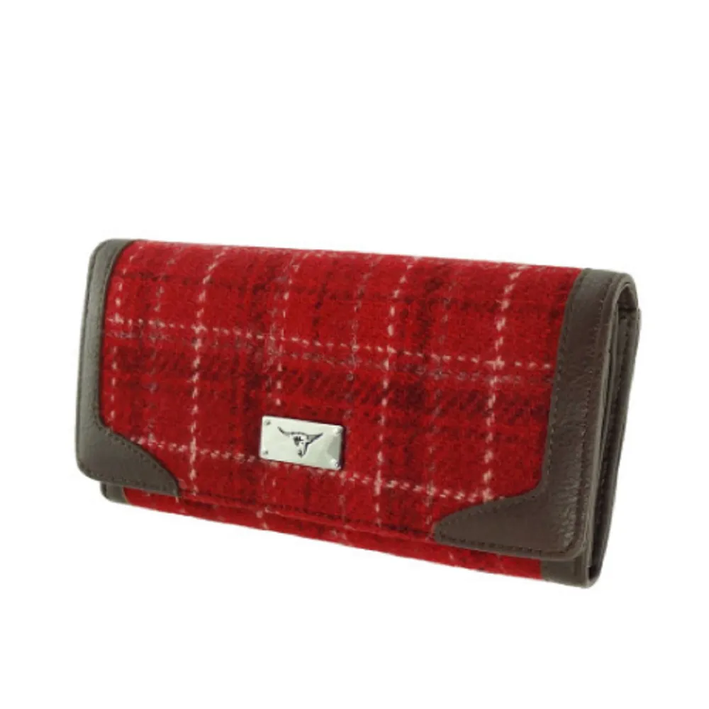 Glen Appin Bute Harris Tweed Long Fold-over Purse LB2000