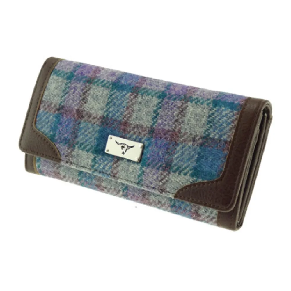 Glen Appin Bute Harris Tweed Long Fold-over Purse LB2000