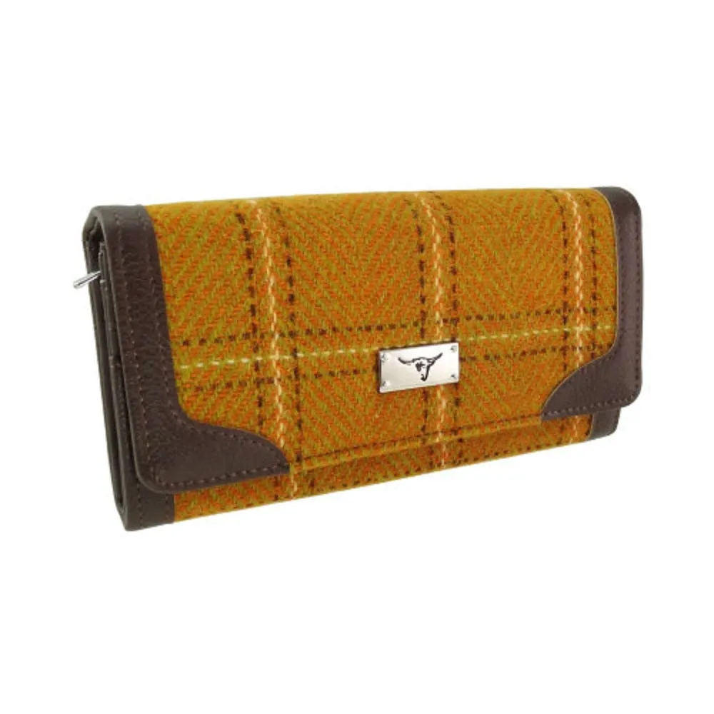 Glen Appin Bute Harris Tweed Long Fold-over Purse LB2000